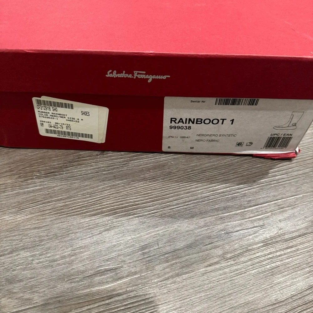 Salvatore Ferragamo Gancini Logo Rubber Rainboots